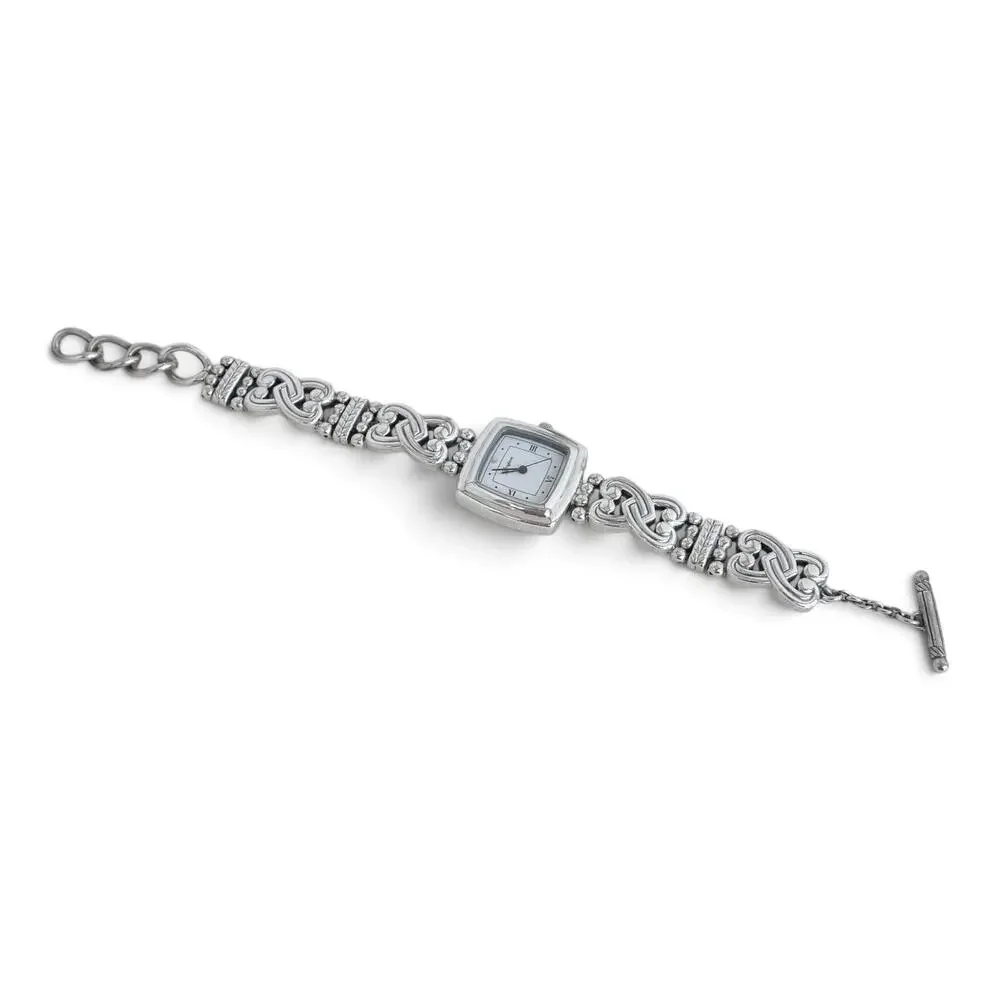 Brighton Santa Rosa Watch W3390 Silver Scroll Link Toggle Clasp Retired